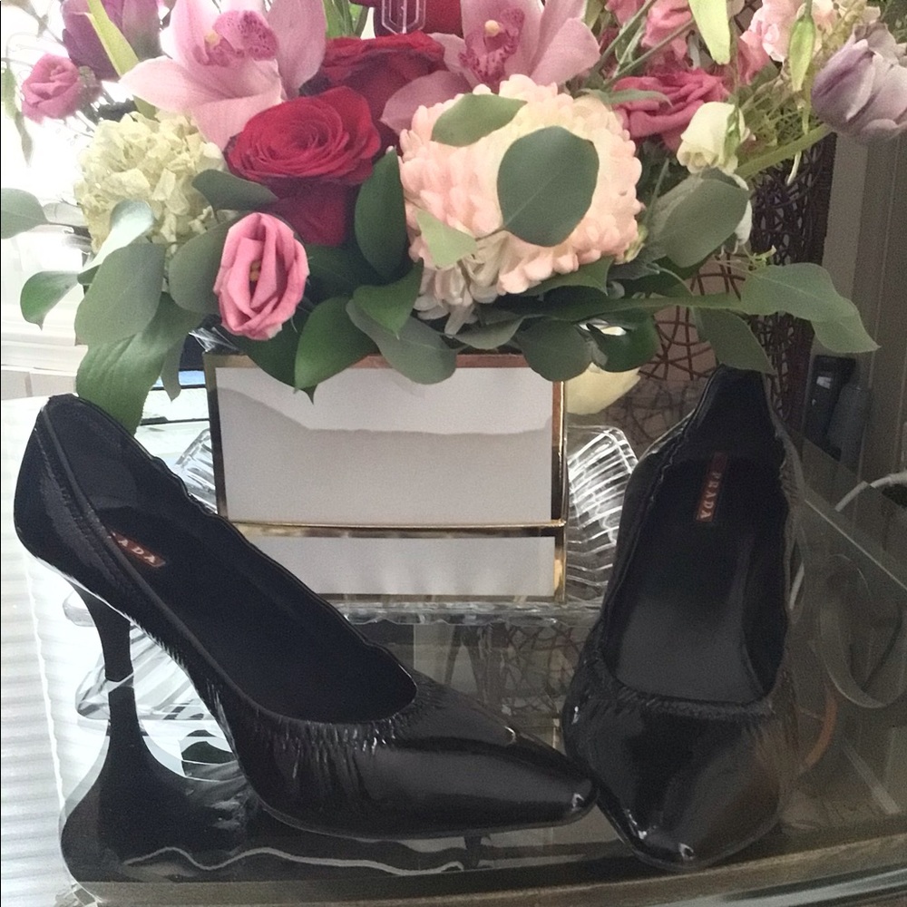 Prada leather heels